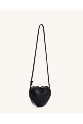 JW PEI Arlene Heart Shaped Bag - Black Μαύρη Τσάντα Ώμου σε Σχήμα Καρδιάς