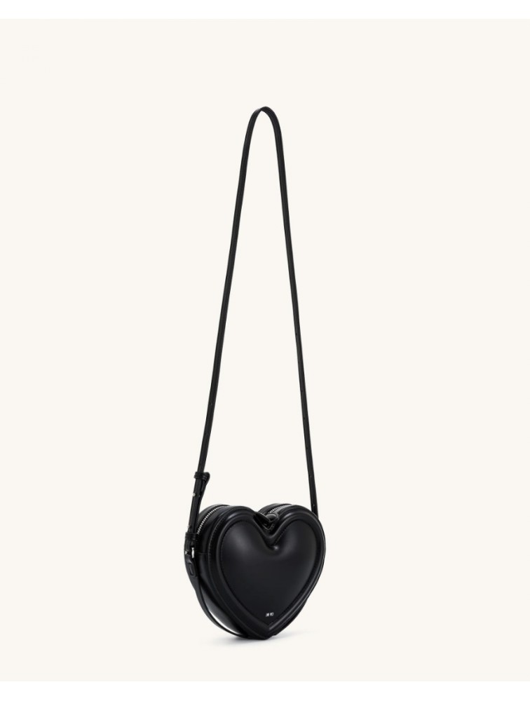 JW PEI Arlene Heart Shaped Bag - Black Μαύρη Τσάντα Ώμου σε Σχήμα Καρδιάς