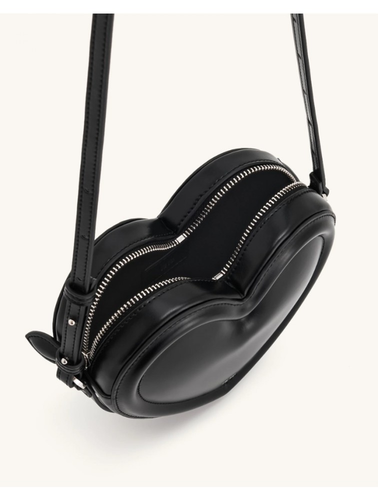 JW PEI Arlene Heart Shaped Bag - Black Μαύρη Τσάντα Ώμου σε Σχήμα Καρδιάς