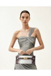 JW PEI Bria Structured Top Handle Bag - White Croc