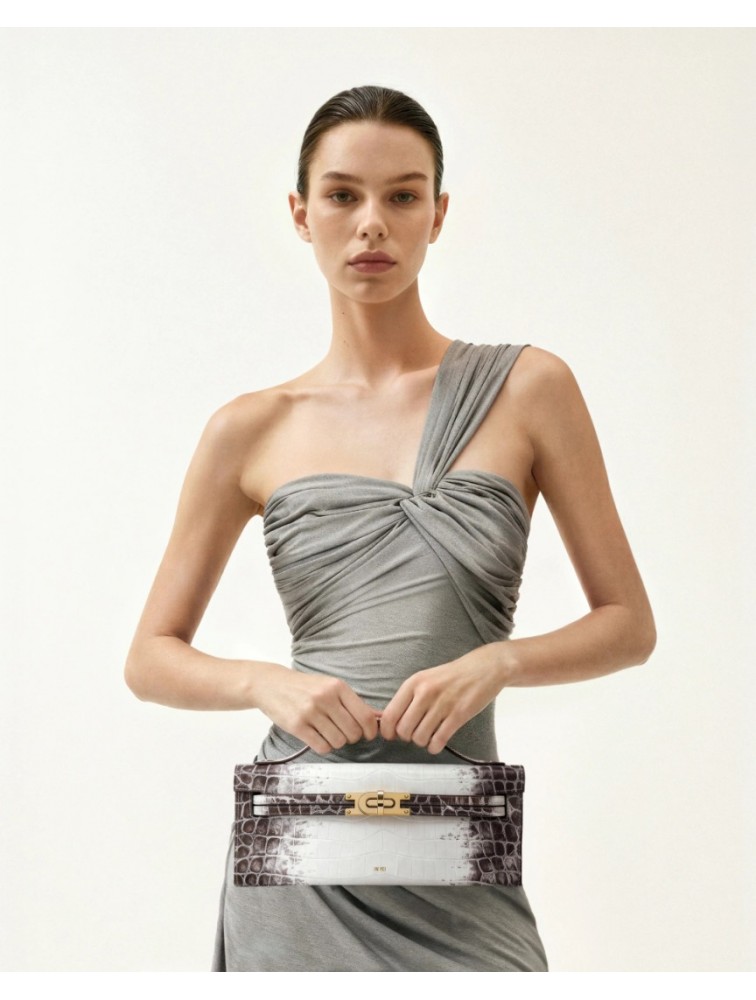 JW PEI Bria Structured Top Handle Bag - White Croc