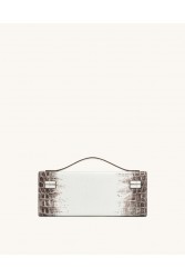 JW PEI Bria Structured Top Handle Bag - White Croc