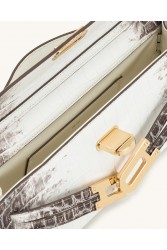 JW PEI Bria Structured Top Handle Bag - White Croc