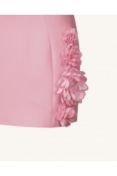 JW PEI Elaina Pink Rosette Applique Mini Dress-Pink Ροζ Μίνι Φόρεμα με Ανάγλυφα Λουλούδια