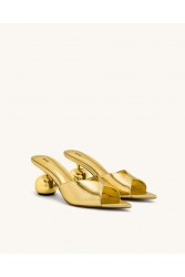 JW PEI Ellie Sphere Heel Mules - Gold