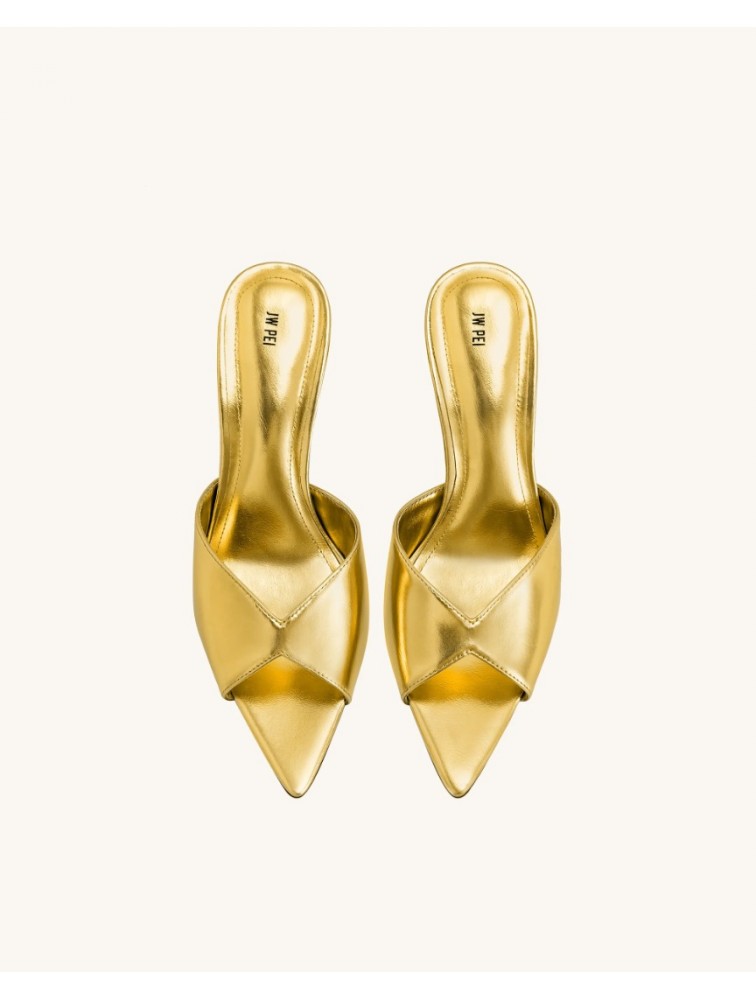 JW PEI Ellie Sphere Heel Mules - Gold