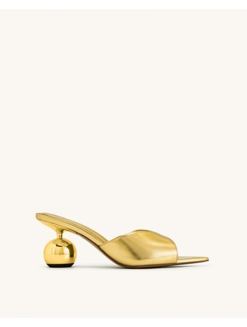 JW PEI Ellie Sphere Heel Mules - Gold Χρυσά Mules