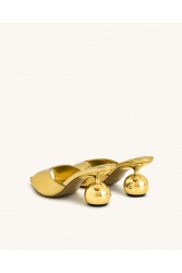 JW PEI Ellie Sphere Heel Mules - Gold