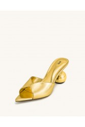 JW PEI Ellie Sphere Heel Mules - Gold