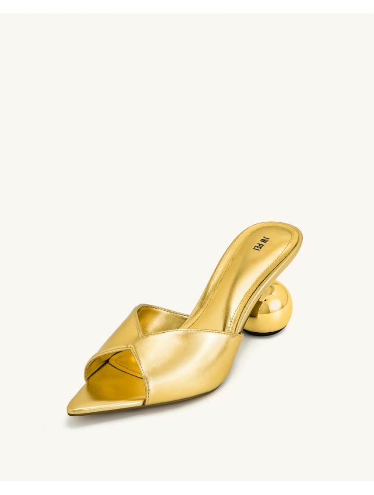 JW PEI Ellie Sphere Heel Mules - Gold