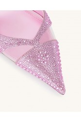 JW PEI Haidi Artificial Crystal Pumps - Pink Ροζ Γόβα με Στρας