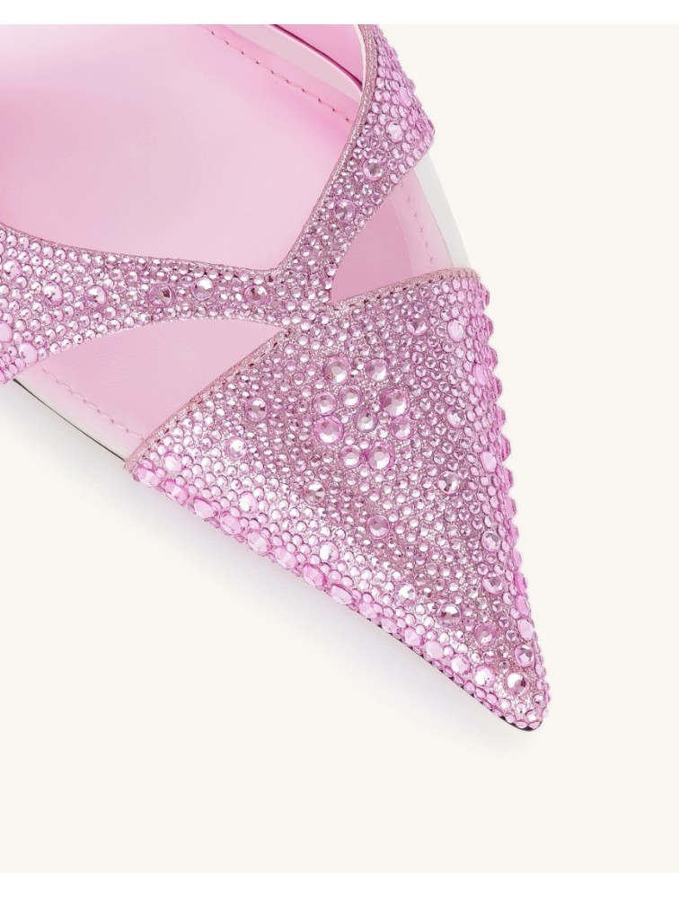 JW PEI Haidi Artificial Crystal Pumps - Pink Ροζ Γόβα με Στρας