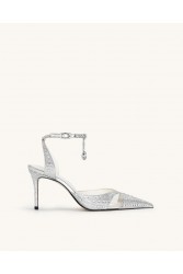 JW PEI Haidi Artificial Crystal Pumps - Silver Ασημί Γόβα με Στρας