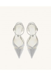 JW PEI Haidi Artificial Crystal Pumps - Silver Ασημί Γόβα με Στρας