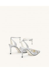JW PEI Haidi Artificial Crystal Pumps - Silver Ασημί Γόβα με Στρας
