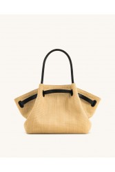 JW PEI Hana Medium Faux Straw Tote Bag - Brown
