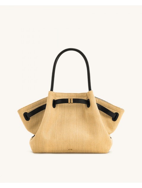 JW PEI Hana Medium Faux Straw Tote Bag - Brown Straw Ψάθινη Τσάντα