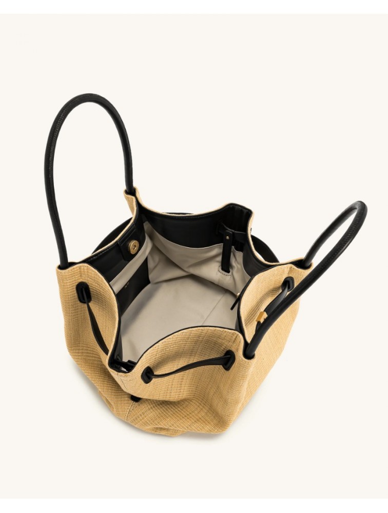 JW PEI Hana Medium Faux Straw Tote Bag - Brown