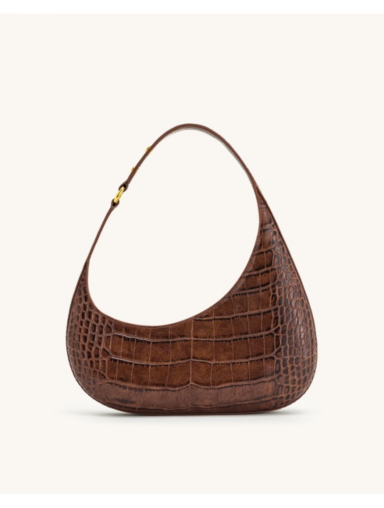 JW PEI Harlee Shoulder Bag - Brown Croc Καφέ Κροκό Τσάντα Ώμου