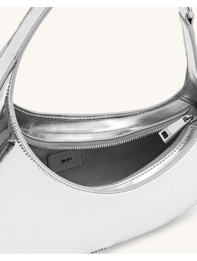 JW PEI Harlee Shoulder Bag - Silver Ασημί Τσάντα Ώμου