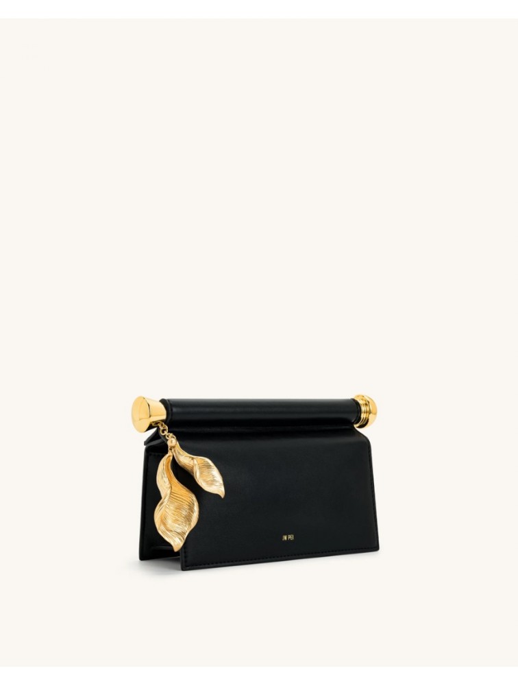 JW PEI Holly Metal Pendant Embellished Clutch - Black