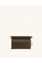 JW PEI Holly Metal Pendant Embellished Clutch - Dark Olive