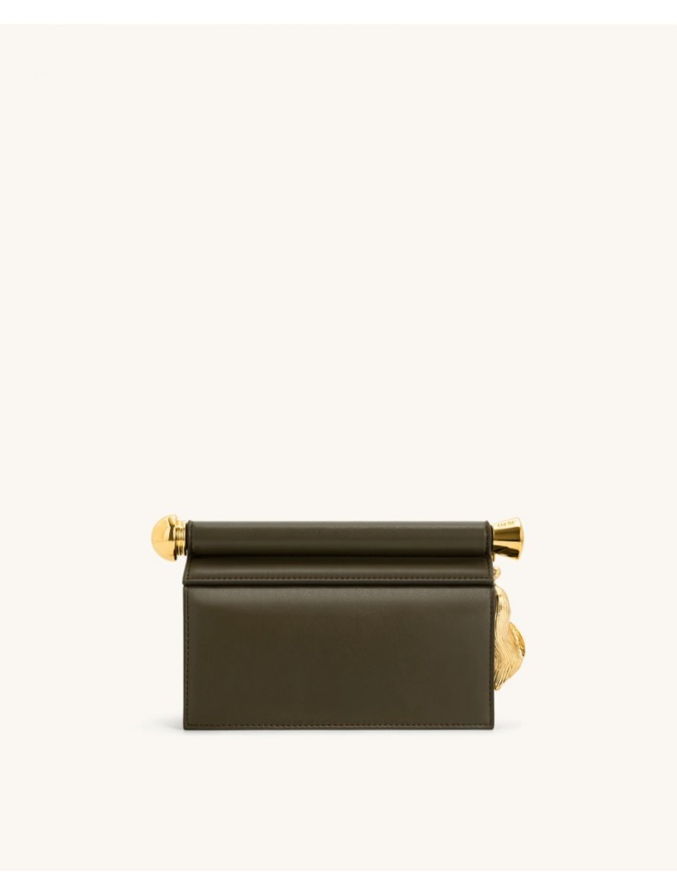 JW PEI Holly Metal Pendant Embellished Clutch - Dark Olive