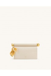 JW PEI Holly Metal Pendant Embellished Clutch - White