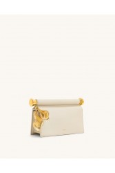 JW PEI Holly Metal Pendant Embellished Clutch - White