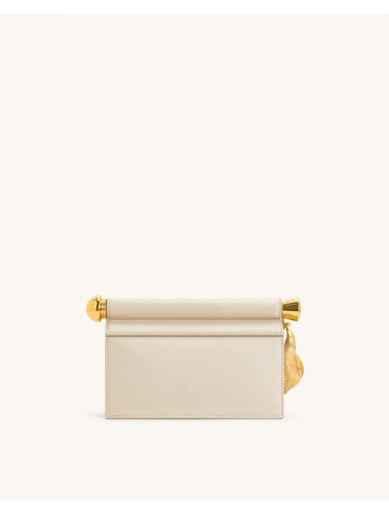 JW PEI Holly Metal Pendant Embellished Clutch - White