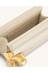 JW PEI Holly Metal Pendant Embellished Clutch - White