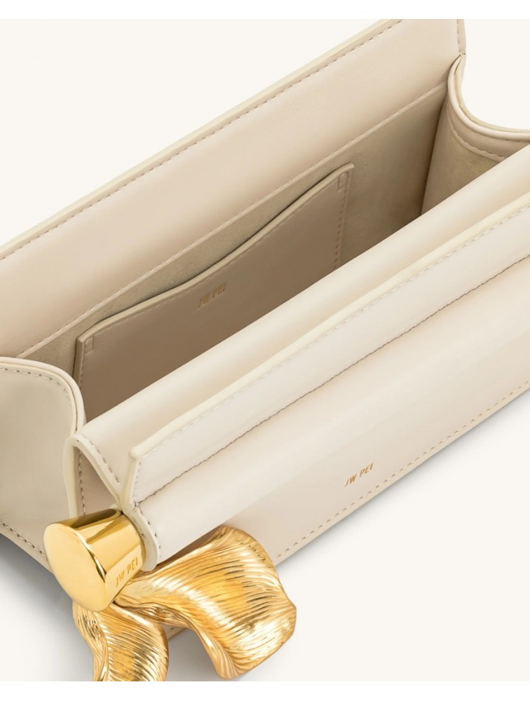 JW PEI Holly Metal Pendant Embellished Clutch - White
