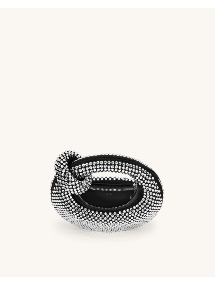 JW PEI Abacus Artificial Crystal Mini Top Handle Bag - Black Μαύρη Τσάντα Χειρός με Κρύσταλλα