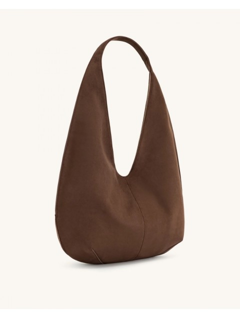 JW PEI Dara Faux Suede Hobo Bag -Mocha Brown Καφέ Σουέντ Τσάντα Ώμου