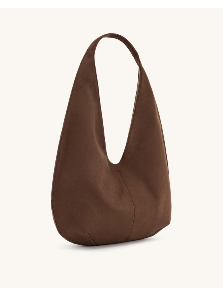 JW PEI Dara Faux Suede Hobo Bag -Mocha Brown Καφέ Σουέντ Τσάντα Ώμου