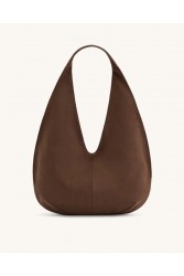 JW PEI Dara Faux Suede Hobo Bag -Mocha Brown Καφέ Σουέντ Τσάντα Ώμου