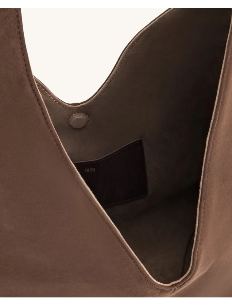 JW PEI Dara Faux Suede Hobo Bag -Mocha Brown Καφέ Σουέντ Τσάντα Ώμου