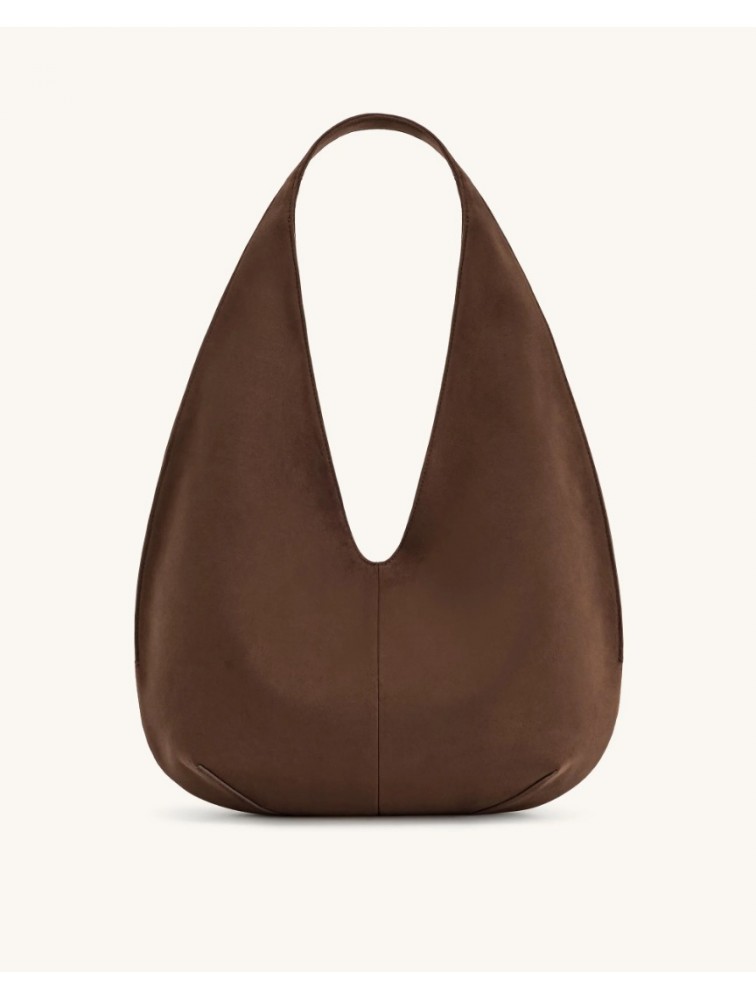 JW PEI Dara Faux Suede Hobo Bag -Mocha Brown Καφέ Σουέντ Τσάντα Ώμου