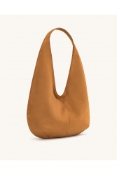 JW PEI Dara Faux Suede Hobo Bag -Yellowish Brown Κάμελ Σουέντ Τσάντα Ώμου