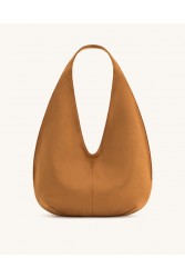 JW PEI Dara Faux Suede Hobo Bag -Yellowish Brown Κάμελ Σουέντ Τσάντα Ώμου