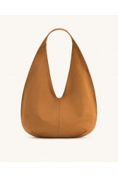 JW PEI Dara Faux Suede Hobo Bag -Yellowish Brown Κάμελ Σουέντ Τσάντα Ώμου