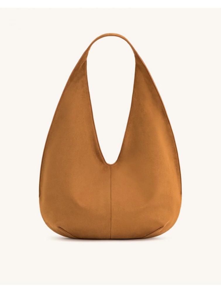 JW PEI Dara Faux Suede Hobo Bag -Yellowish Brown Κάμελ Σουέντ Τσάντα Ώμου