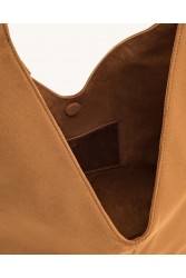 JW PEI Dara Faux Suede Hobo Bag -Yellowish Brown Κάμελ Σουέντ Τσάντα Ώμου