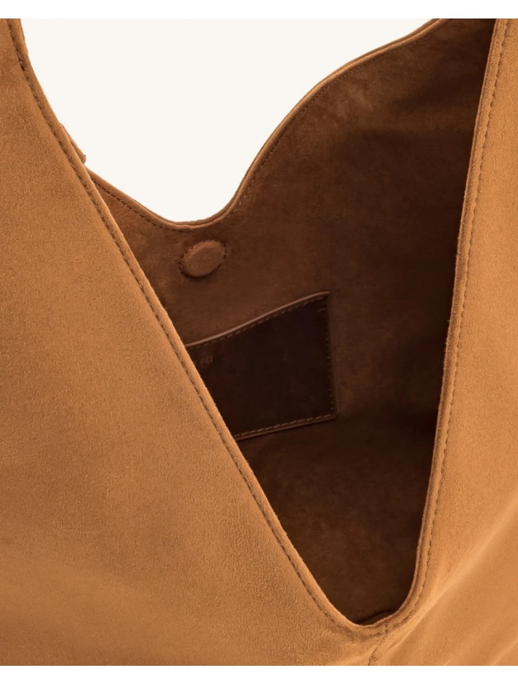 JW PEI Dara Faux Suede Hobo Bag -Yellowish Brown Κάμελ Σουέντ Τσάντα Ώμου
