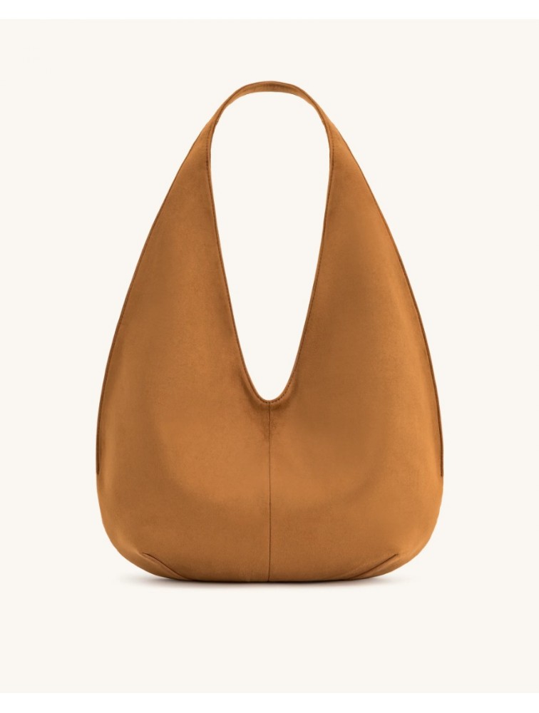 JW PEI Dara Faux Suede Hobo Bag -Yellowish Brown Κάμελ Σουέντ Τσάντα Ώμου