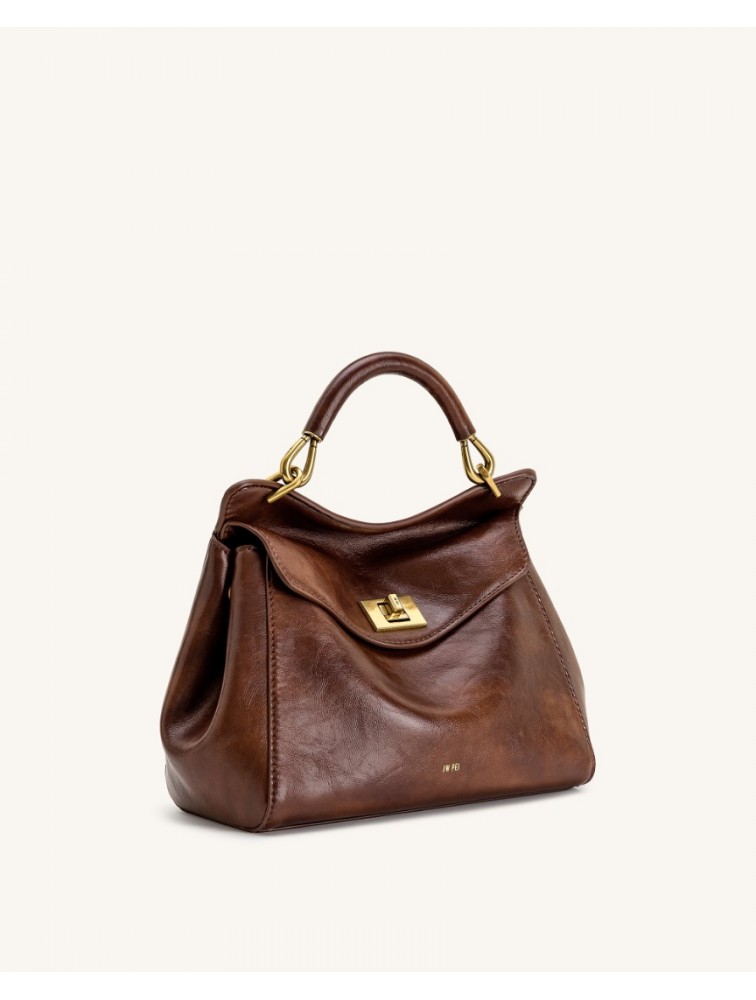 JW PEI Lucia Classic Top Handle Bag - Coffee Brown Καφέ Τσάντα Χειρός