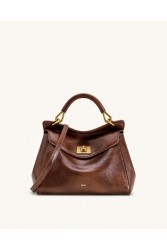 JW PEI Lucia Classic Top Handle Bag - Coffee Brown Καφέ Τσάντα Χειρός