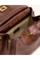 JW PEI Lucia Classic Top Handle Bag - Coffee Brown Καφέ Τσάντα Χειρός