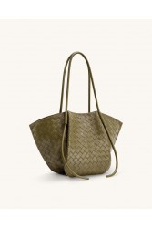 JW PEI Nala Wide Weave Texture Tote Bag - Olive Green Λαδί Tote Τσάντα
