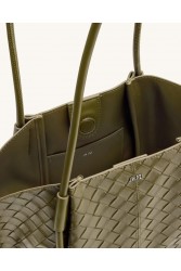 JW PEI Nala Wide Weave Texture Tote Bag - Olive Green Λαδί Tote Τσάντα